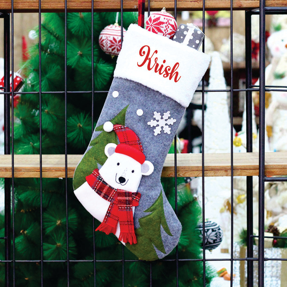 Babble Wrap Winter Wonderland Stockings- Polar Bear