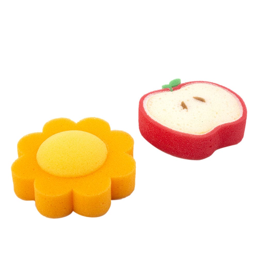 Baby Moo Sliced Pineapple And Apple 2 Pk Bath Sponge  - Multicolour