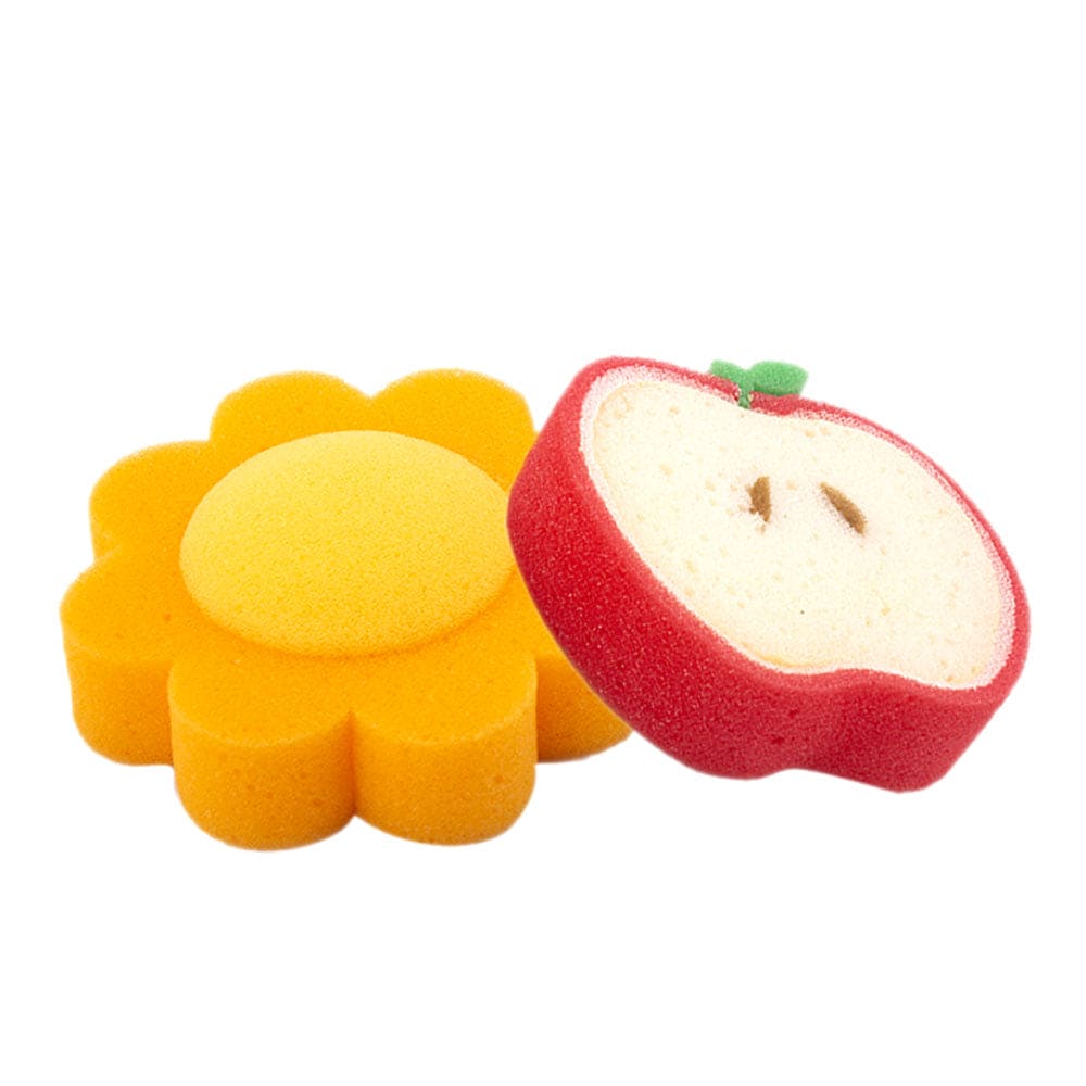 Baby Moo Sliced Pineapple And Apple 2 Pk Bath Sponge  - Multicolour