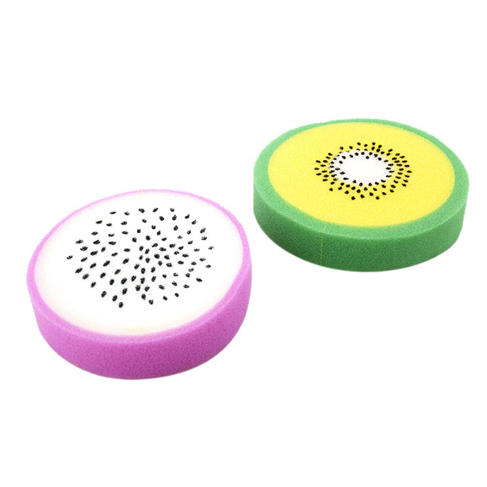 Baby Moo Sliced Dragon Fruit And Kiwi 2 Pk Bath Sponge - Multicolour