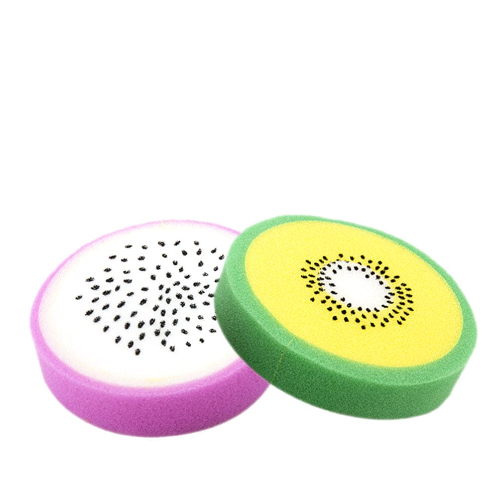 Baby Moo Sliced Dragon Fruit And Kiwi 2 Pk Bath Sponge - Multicolour