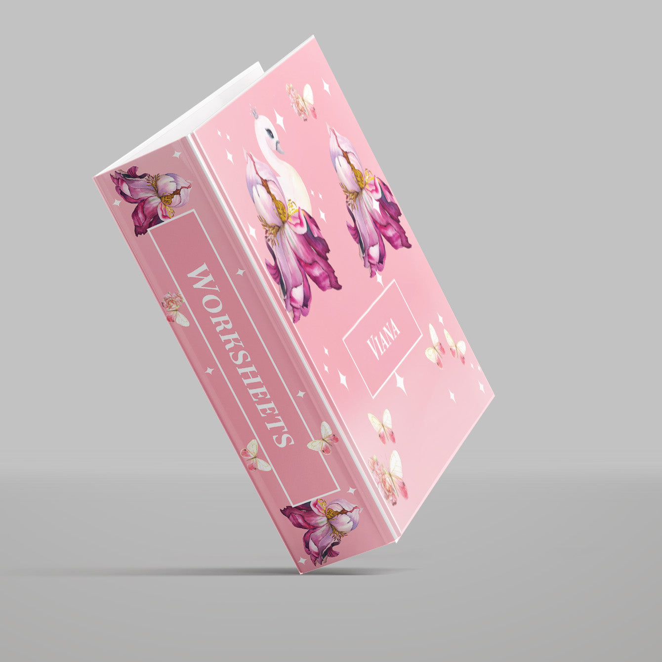 Butterfly Swan Blossom Binder File (kids)