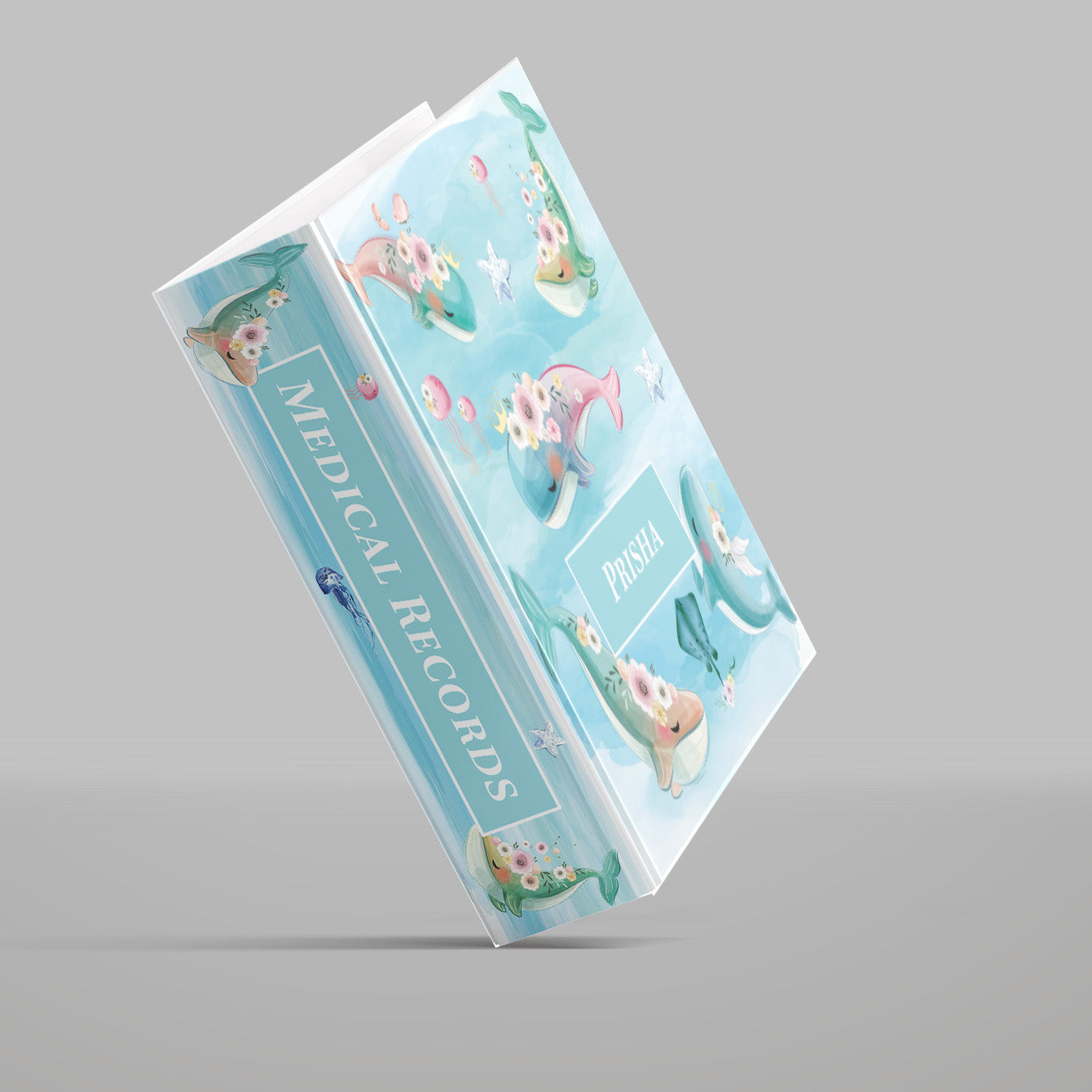 Floral Whales Binder File (kids)