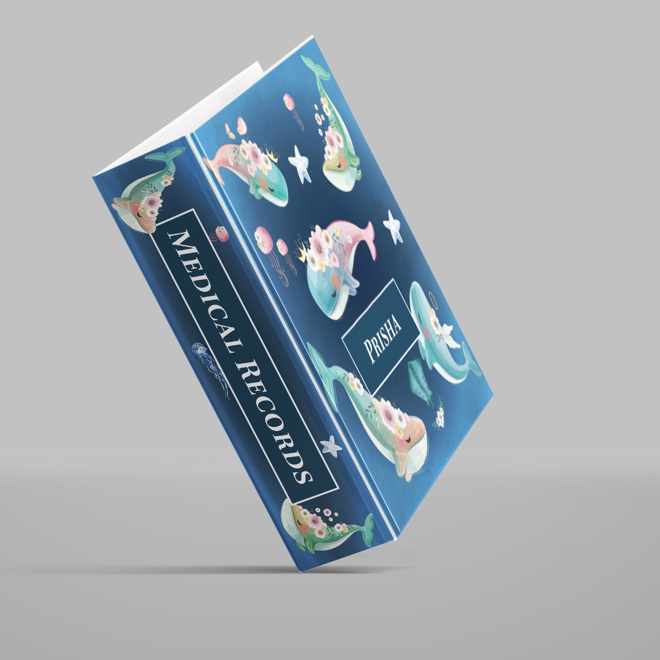 Floral Whales Binder File (kids)