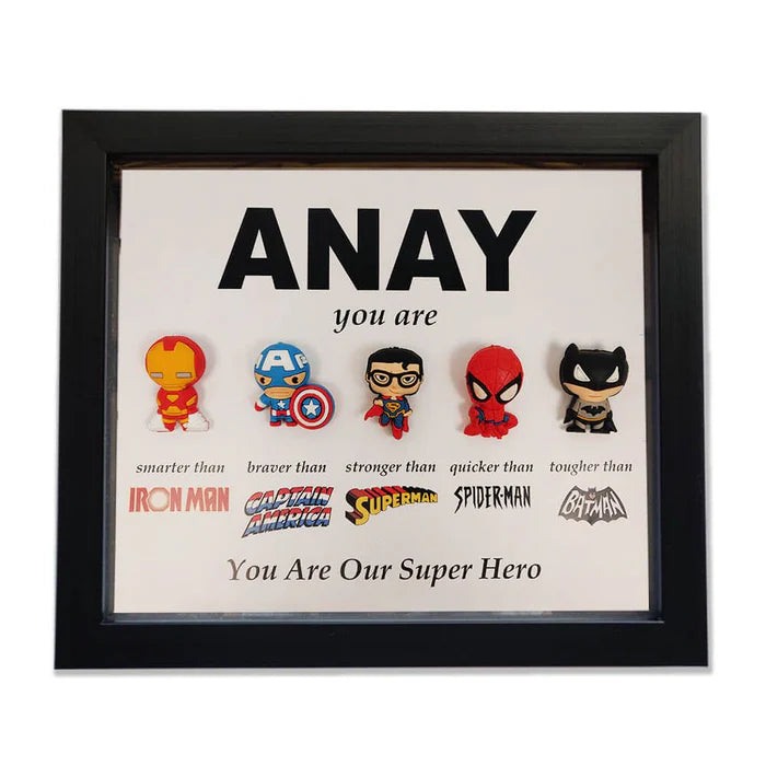 Personalized 3D Super Hero Frame