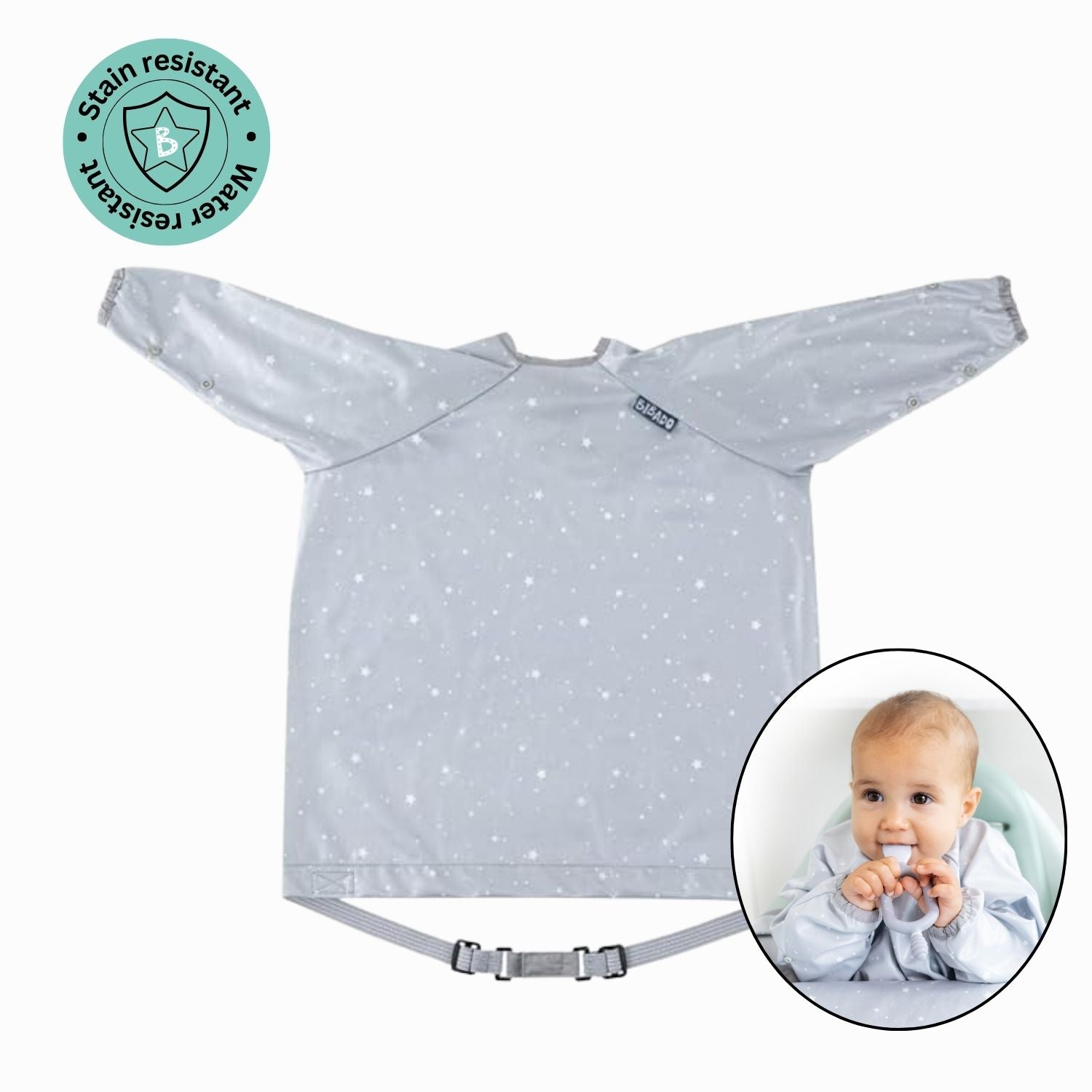 Bibado Long Sleeve Coverall Weaning Bib  SuperStars