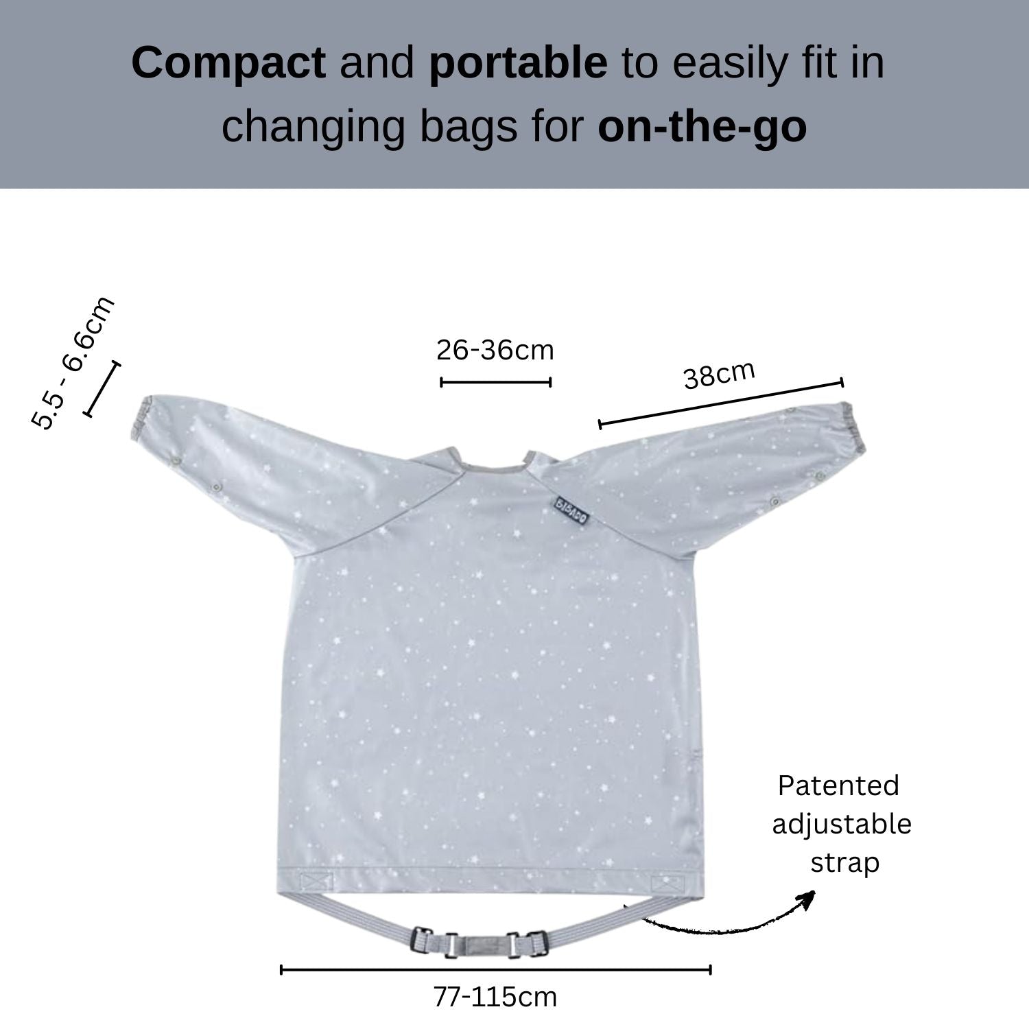 Bibado Long Sleeve Coverall Weaning Bib  SuperStars