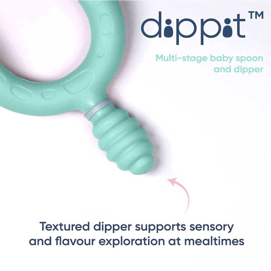 Bibado Dippit™ Multi stage Baby Weaning Spoon and Dipper Mint - Pack of 2