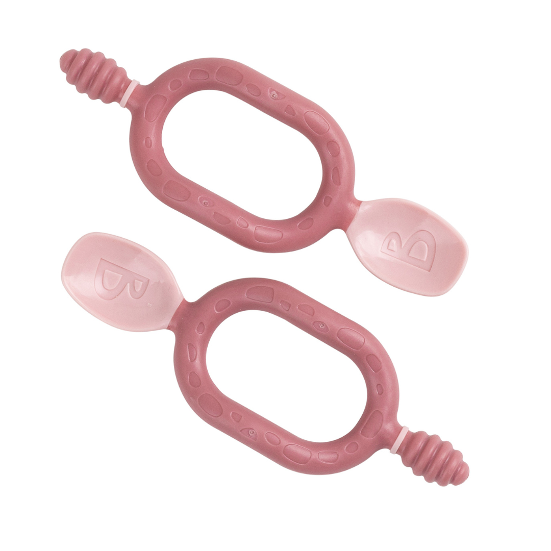 Bibado Dippit™ Multi stage Baby Weaning Spoon and Dipper Blush - Pack of 2