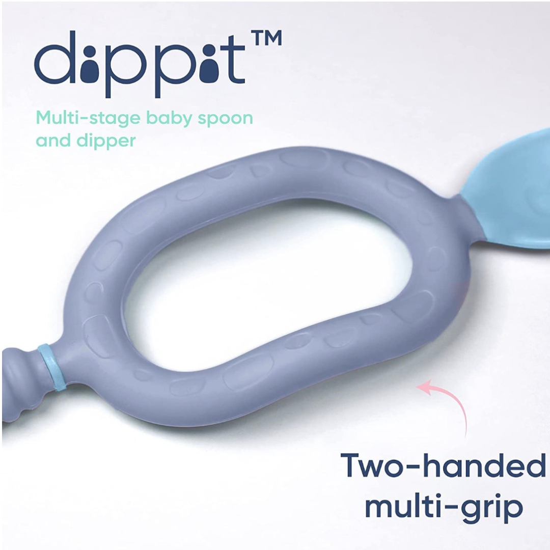 Bibado Dippit™ Multi stage Baby Weaning Spoon and Dipper Blush - Pack of 2