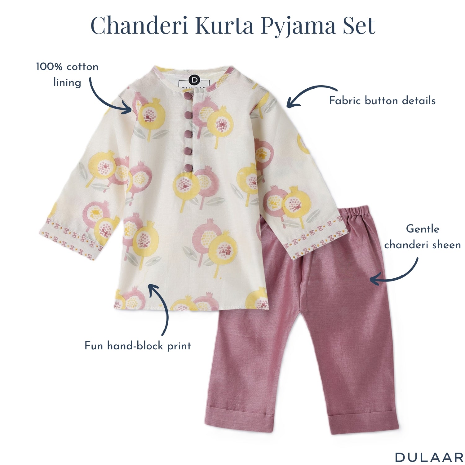 Chanderi Kurta Pyjama Set