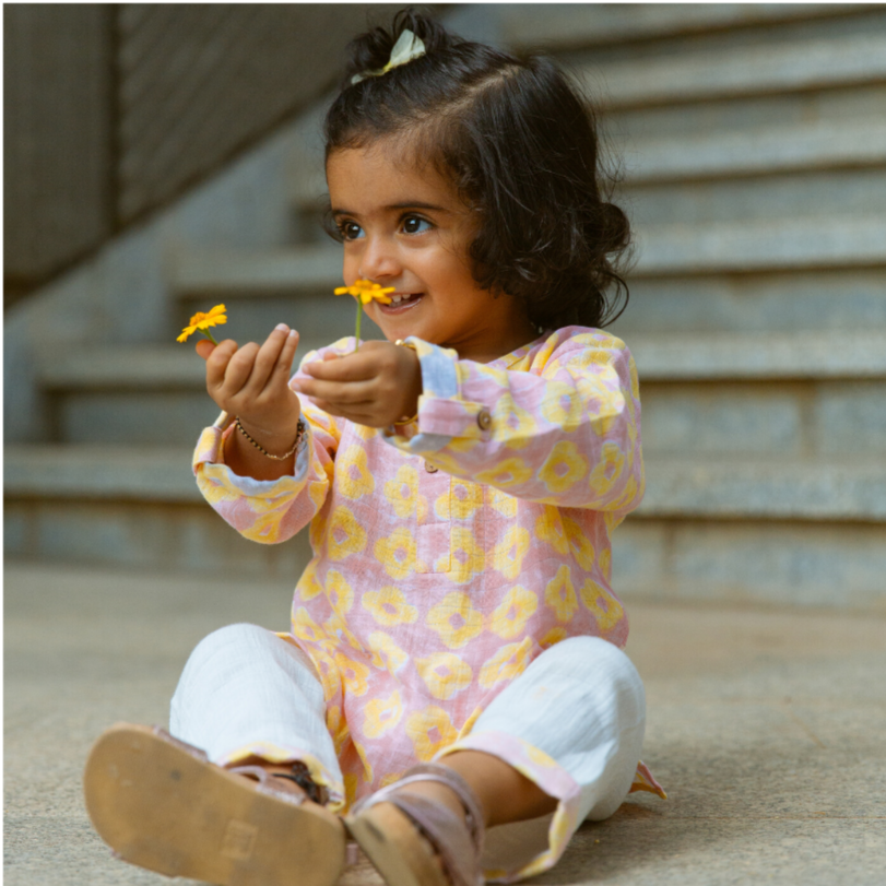 Chanderi Kurta Pyjama Set
