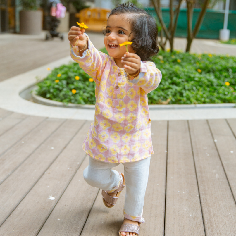 Chanderi Kurta Pyjama Set