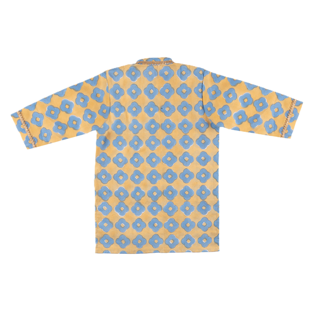 Cotton Kurta Pyjama Set | Hand-Block Printed (Gota Work)