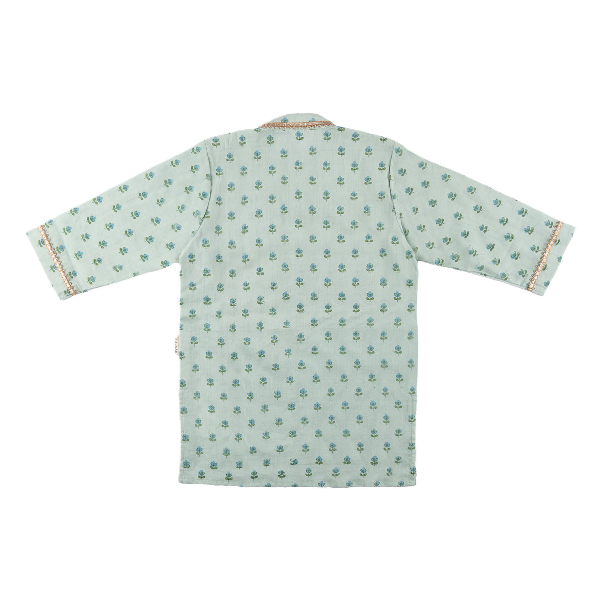 Cotton Kurta Pyjama Set | Hand-Block Printed (Gota Work)