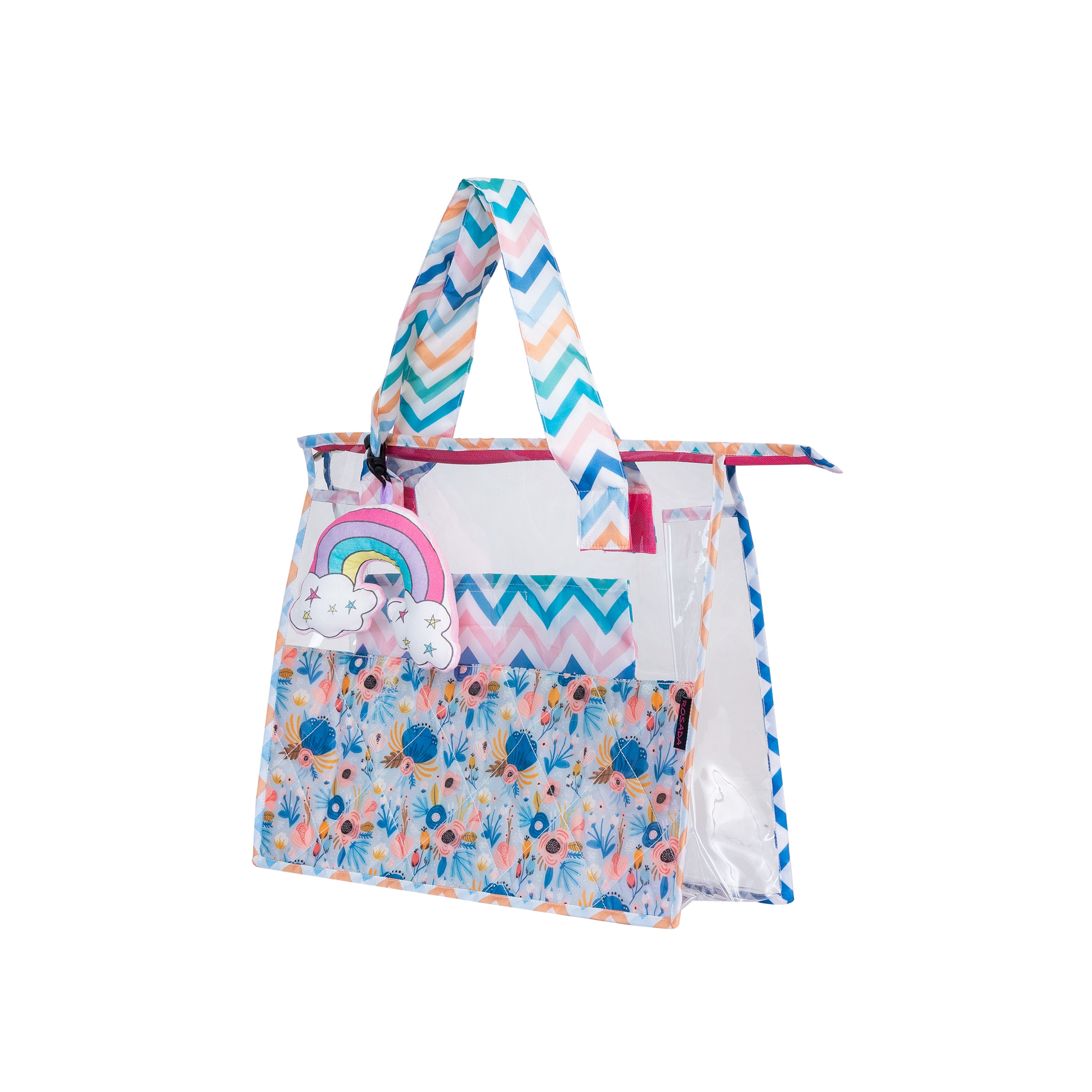 Blue Floral Swimming Bag