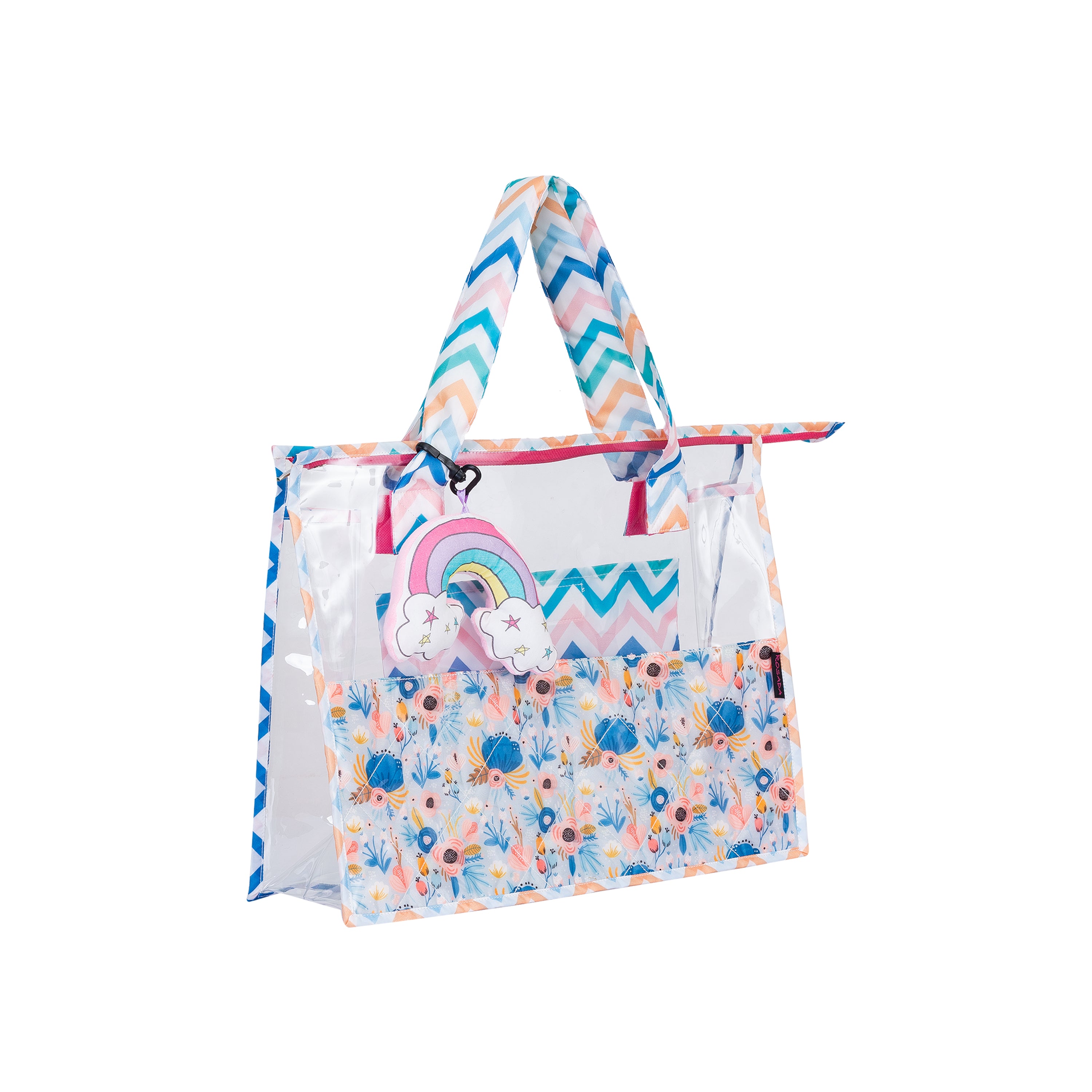 Blue Floral Swimming Bag