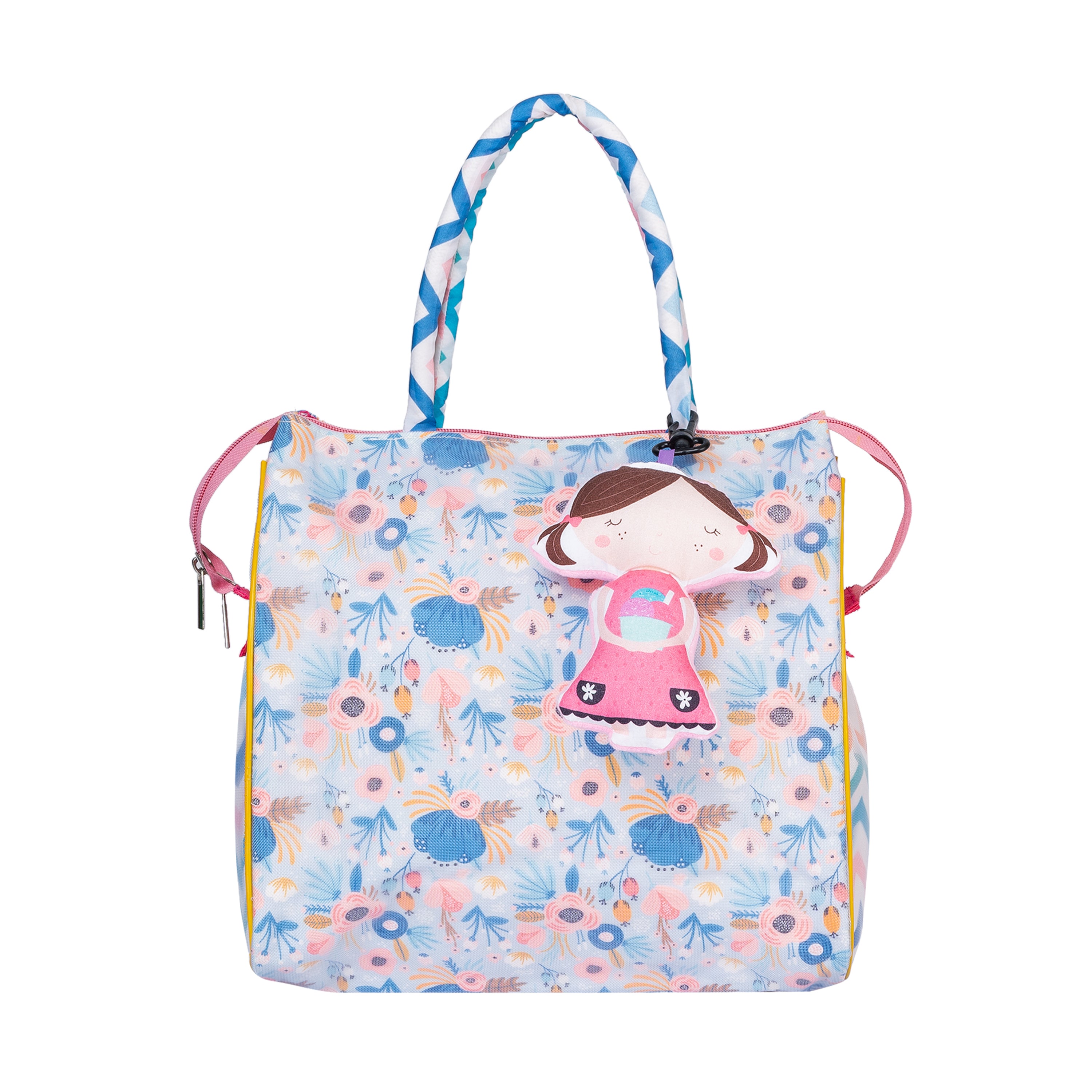 Blue Floral Tote Bag