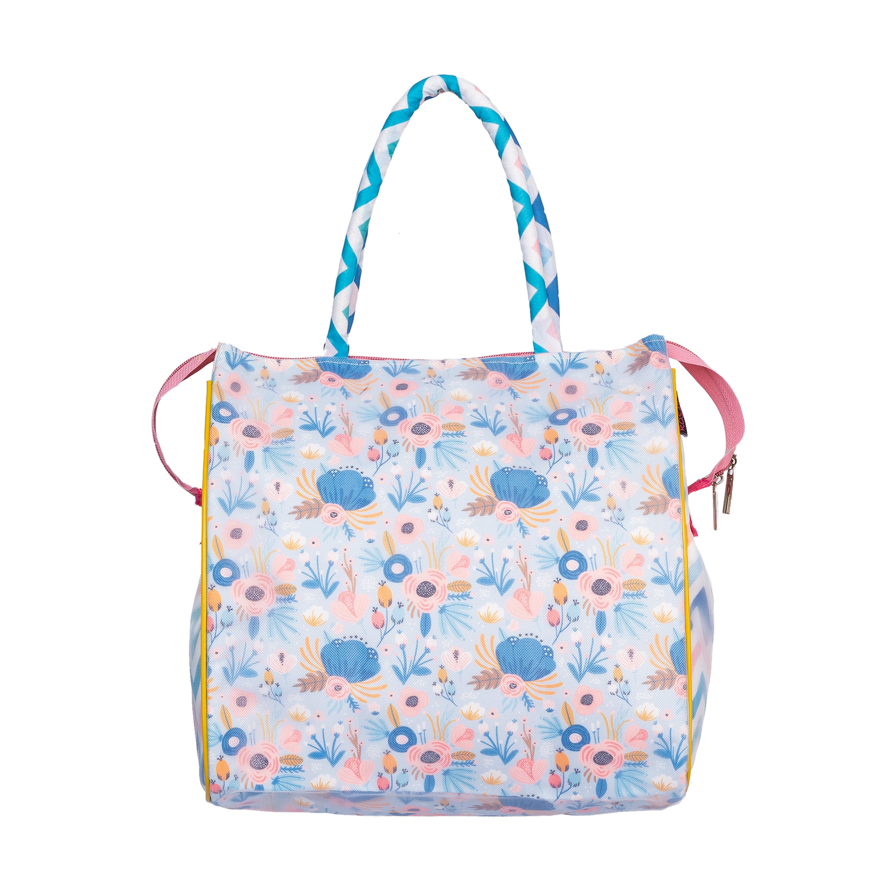 Blue Floral Tote Bag