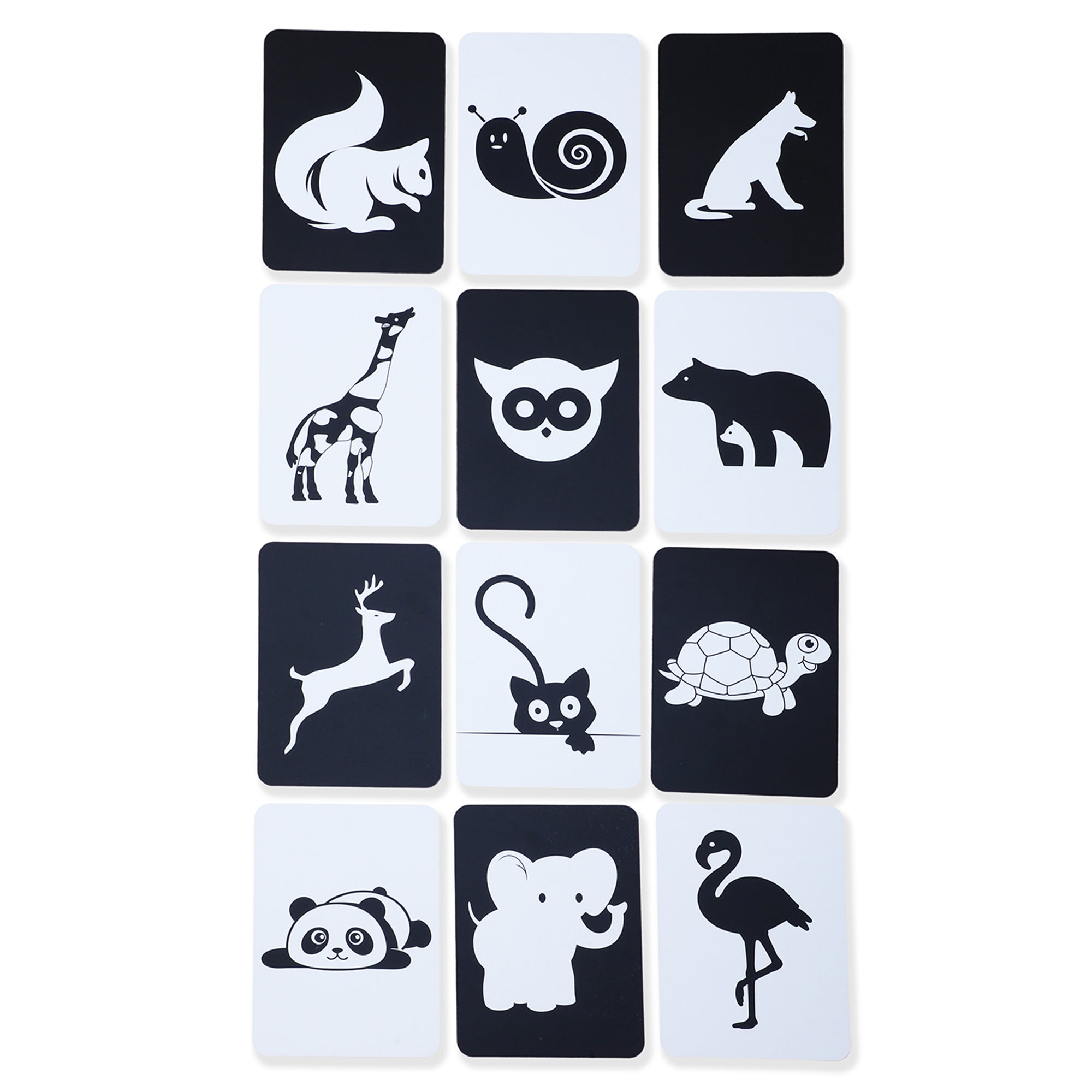 Baby Moo High Contrast Flash Cards Pack of 12 - Animals