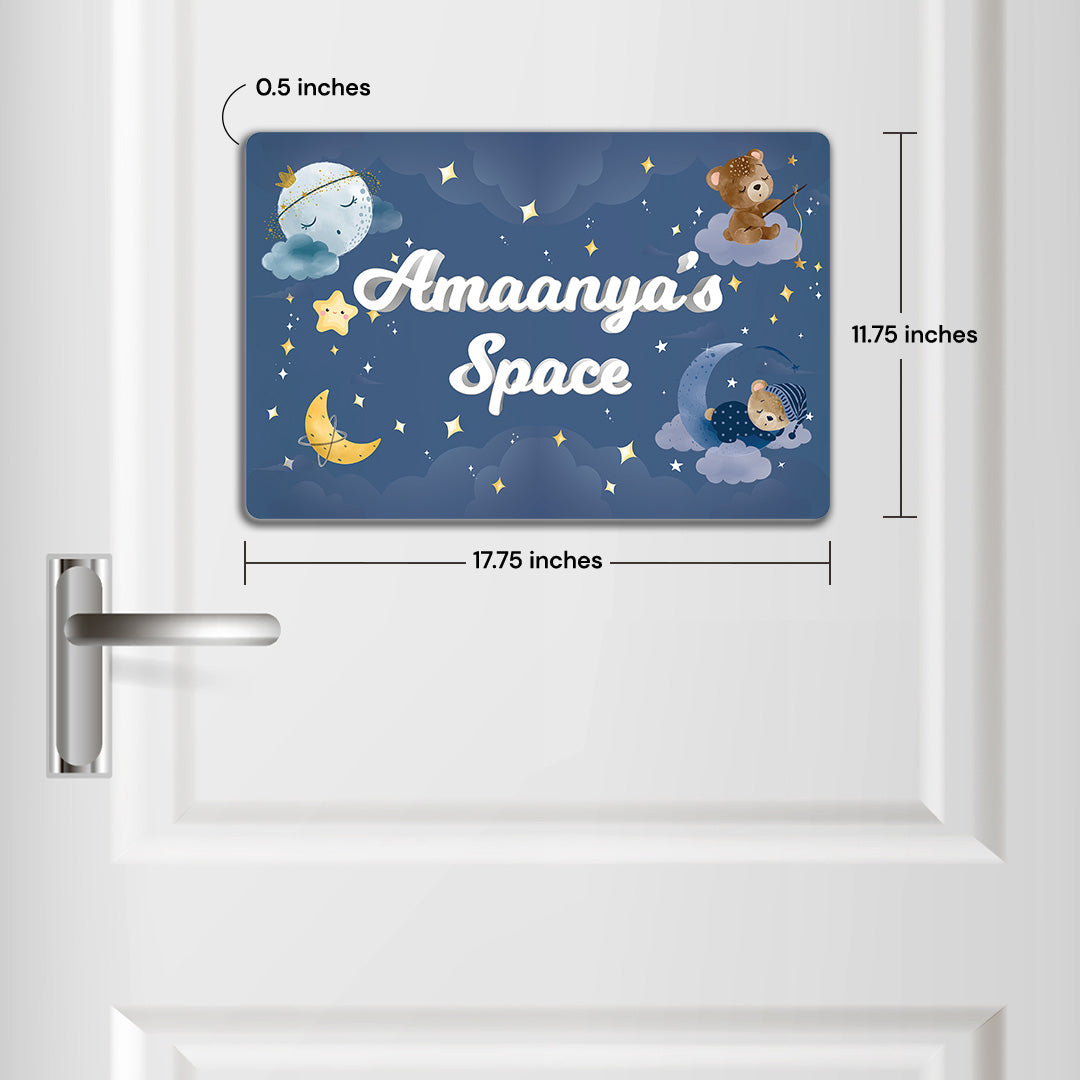 Moonlight Snuggles Name Plate (Standard) (kids)