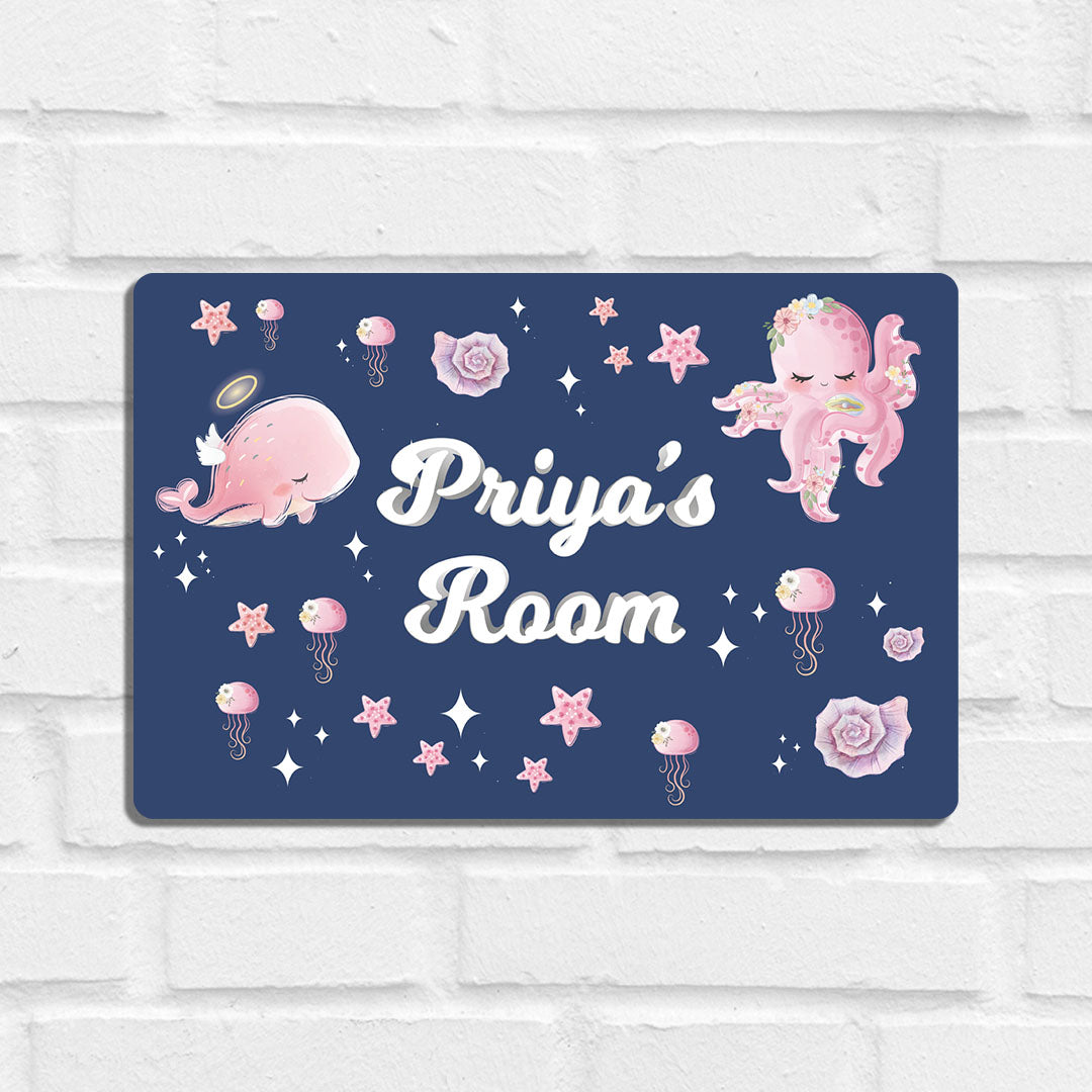 Blushing Underseas Name Plate (Standard) (kids)