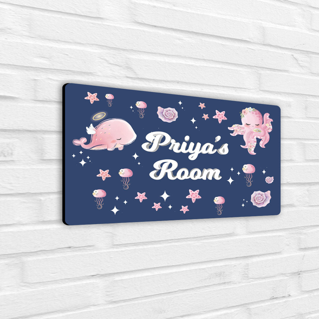 Blushing Underseas Name Plate (Standard) (kids)