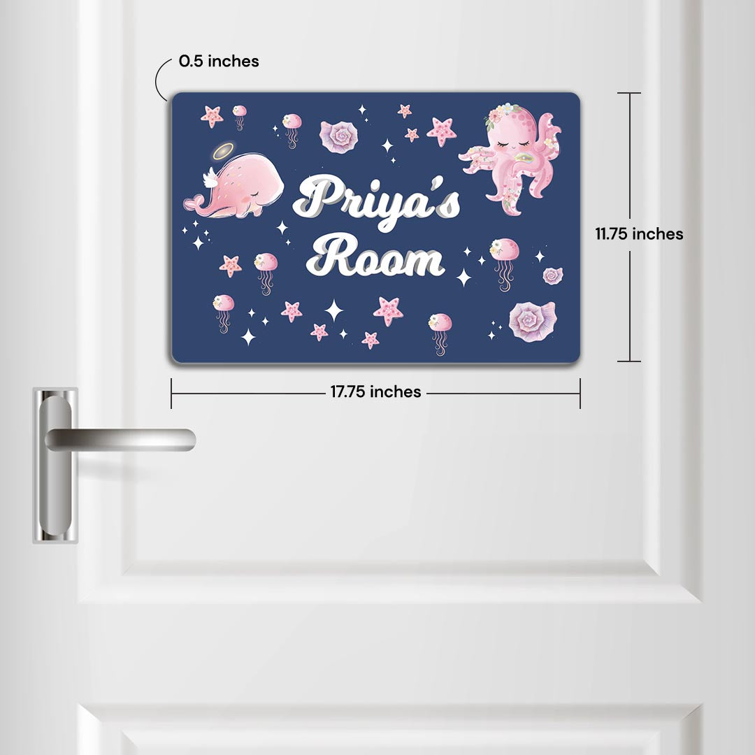 Blushing Underseas Name Plate (Standard) (kids)