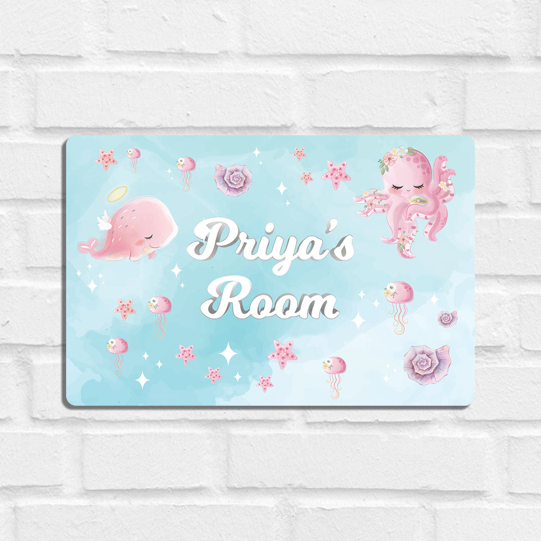 Blushing Underseas Name Plate (Standard) (kids)