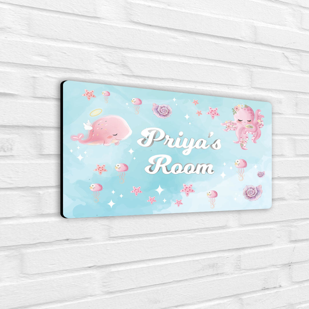 Blushing Underseas Name Plate (Standard) (kids)