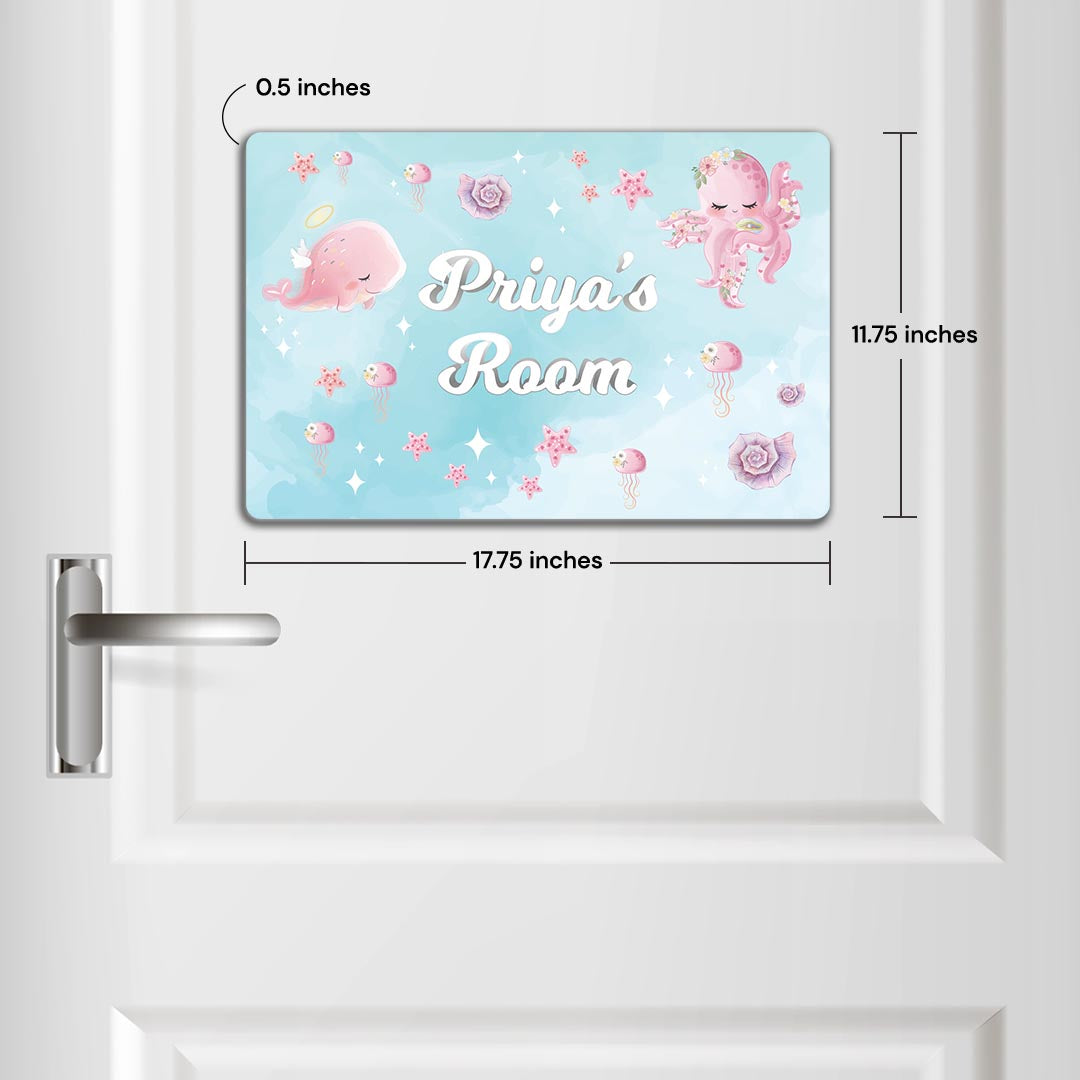 Blushing Underseas Name Plate (Standard) (kids)