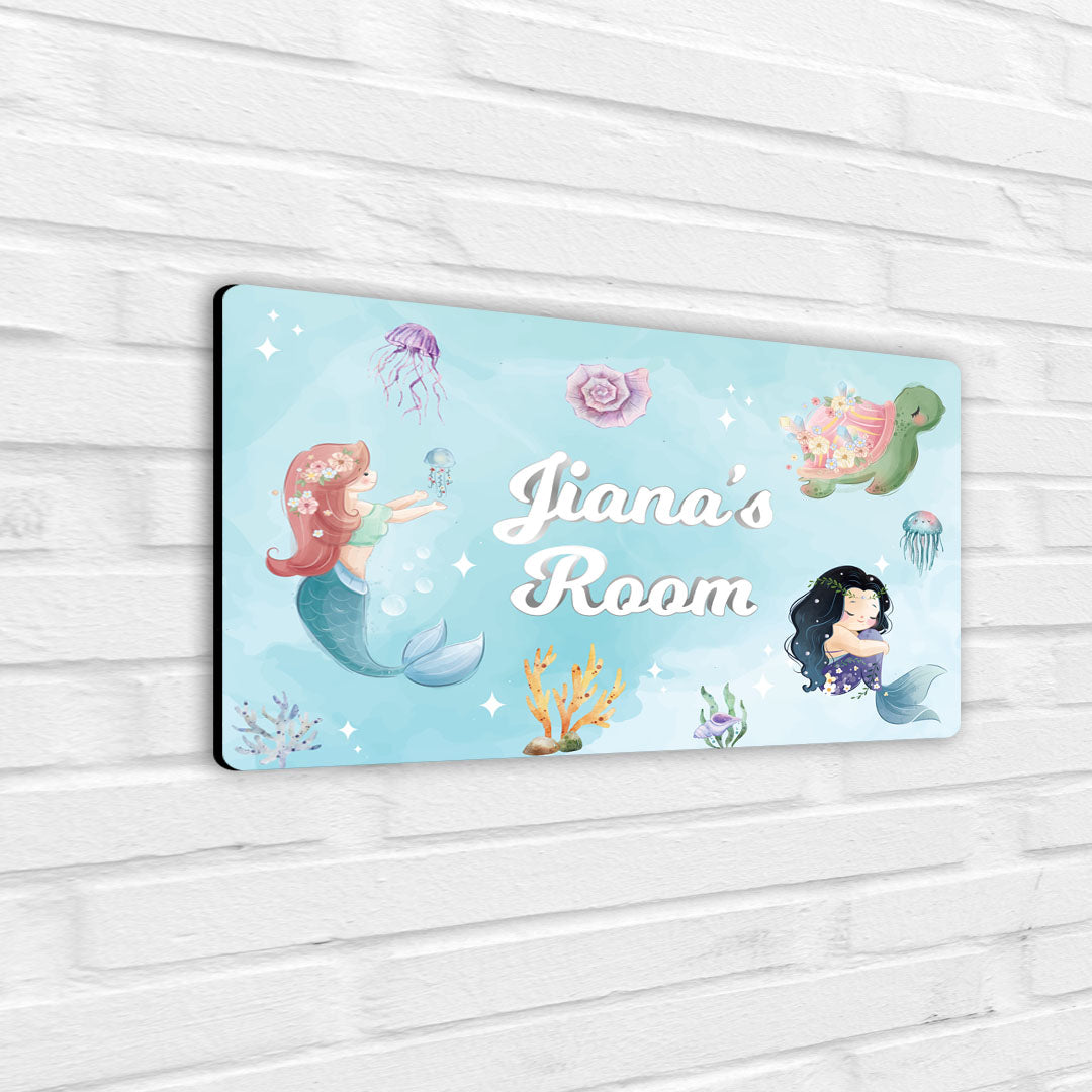 Mermaid Magic Name Plate (Standard) (kids)