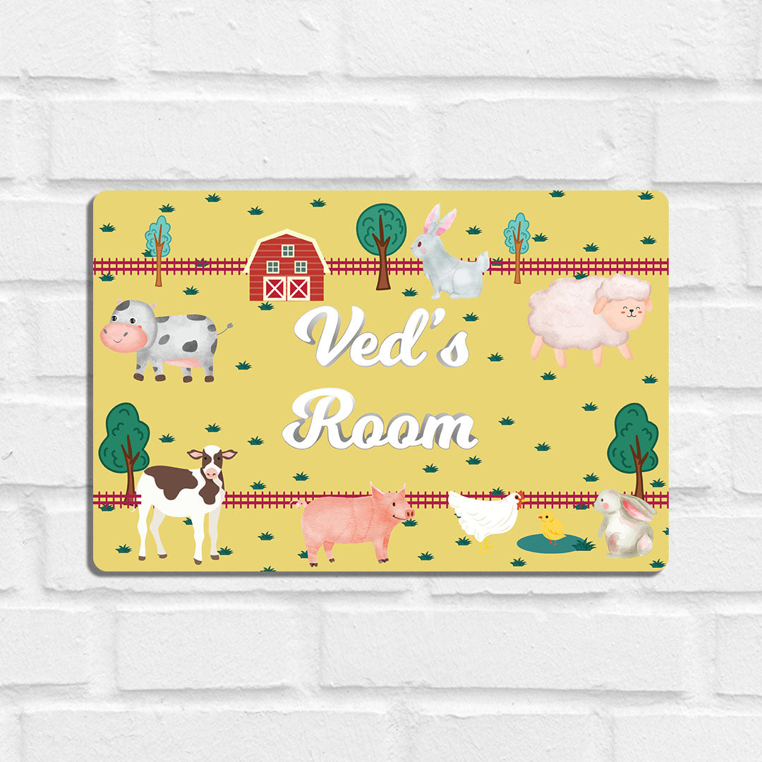 Farm Friends Name Plate (Standard) (kids)