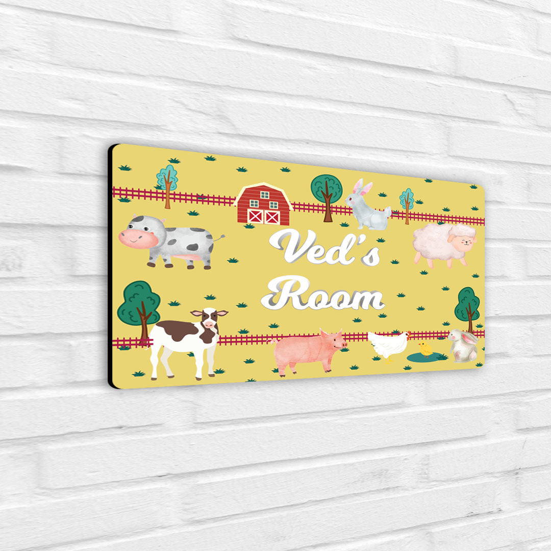 Farm Friends Name Plate (Standard) (kids)