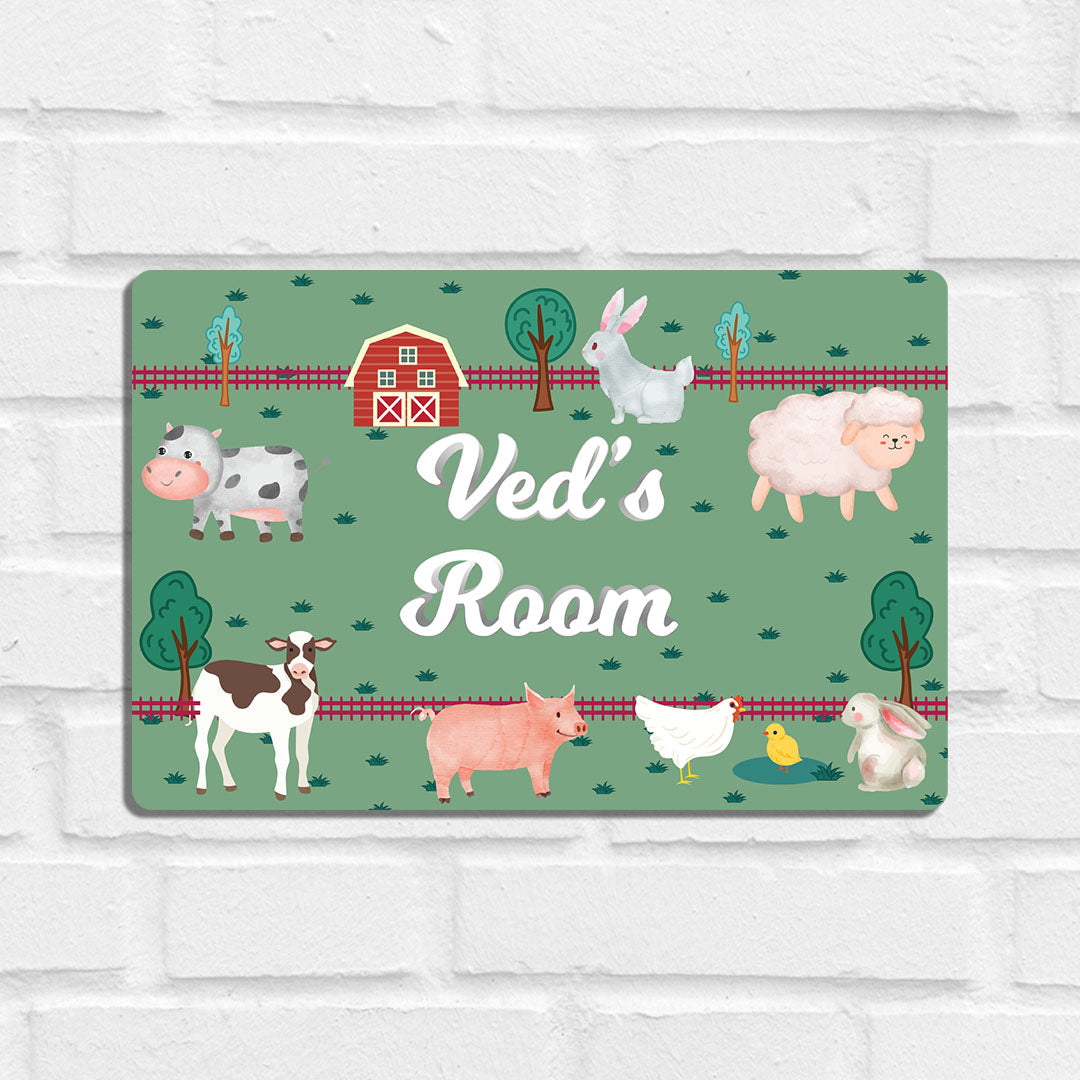 Farm Friends Name Plate (Standard) (kids)