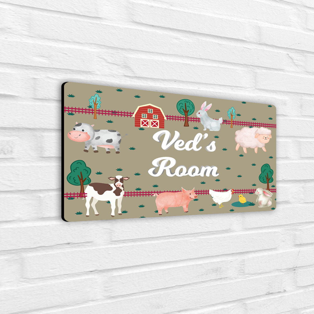 Farm Friends Name Plate (Standard) (kids)