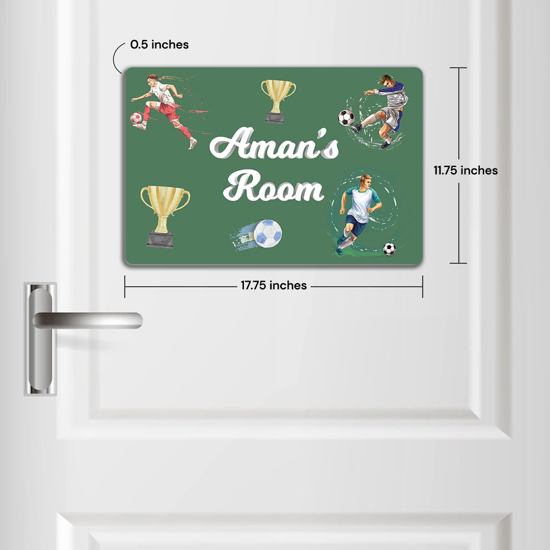 Football Fever Name Plate (Standard) (kids)