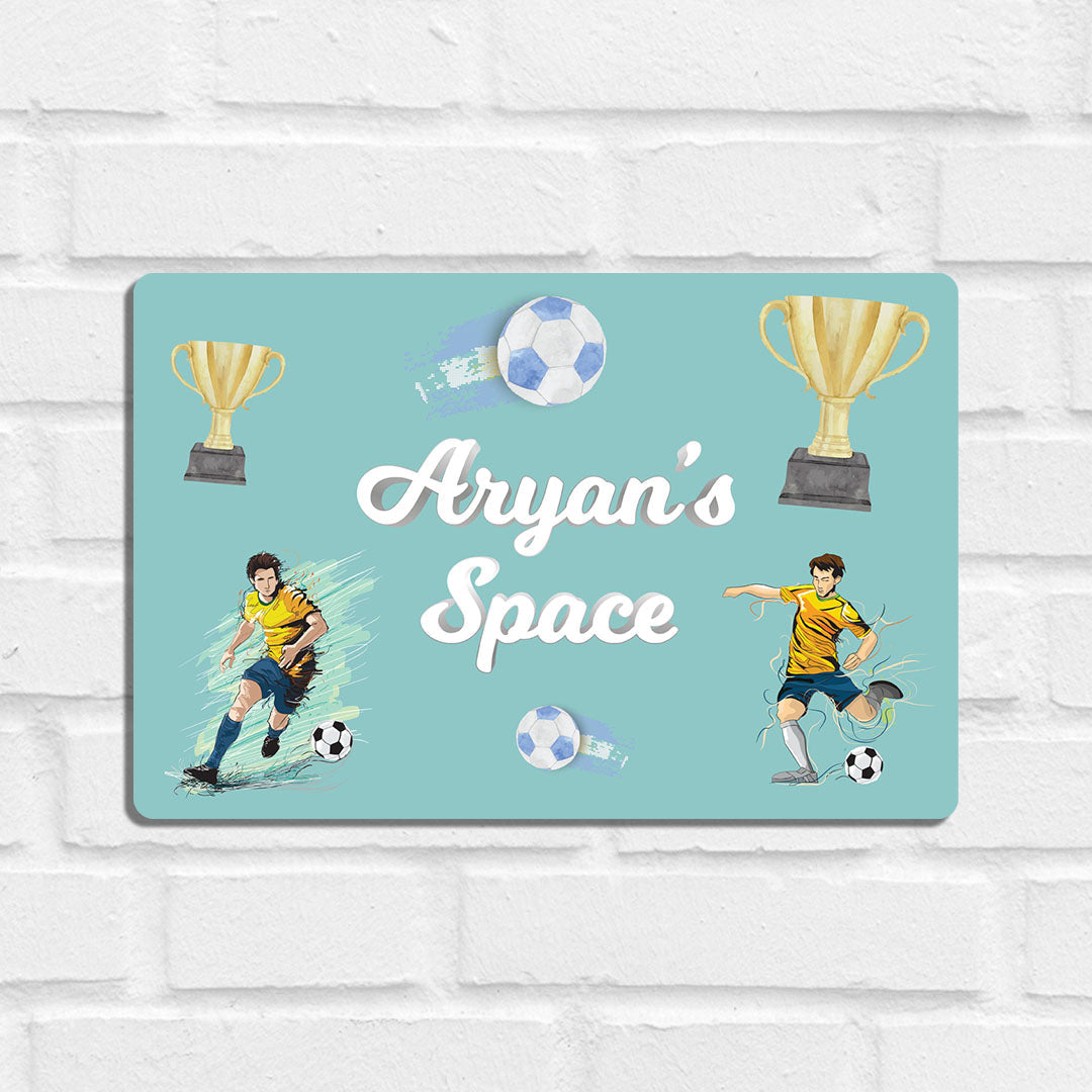 Football Fever Name Plate (Standard) (kids)