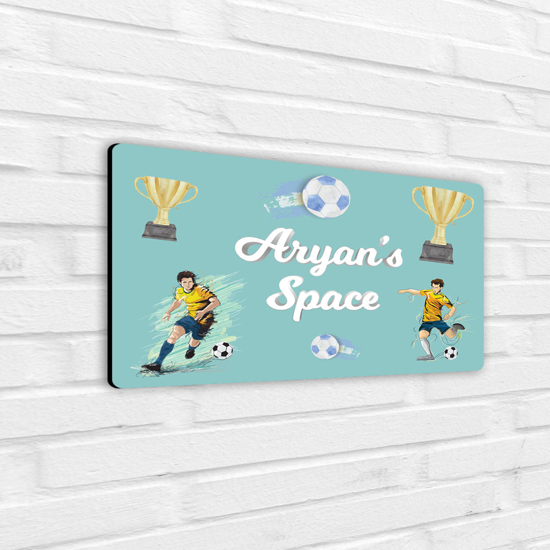 Football Fever Name Plate (Standard) (kids)