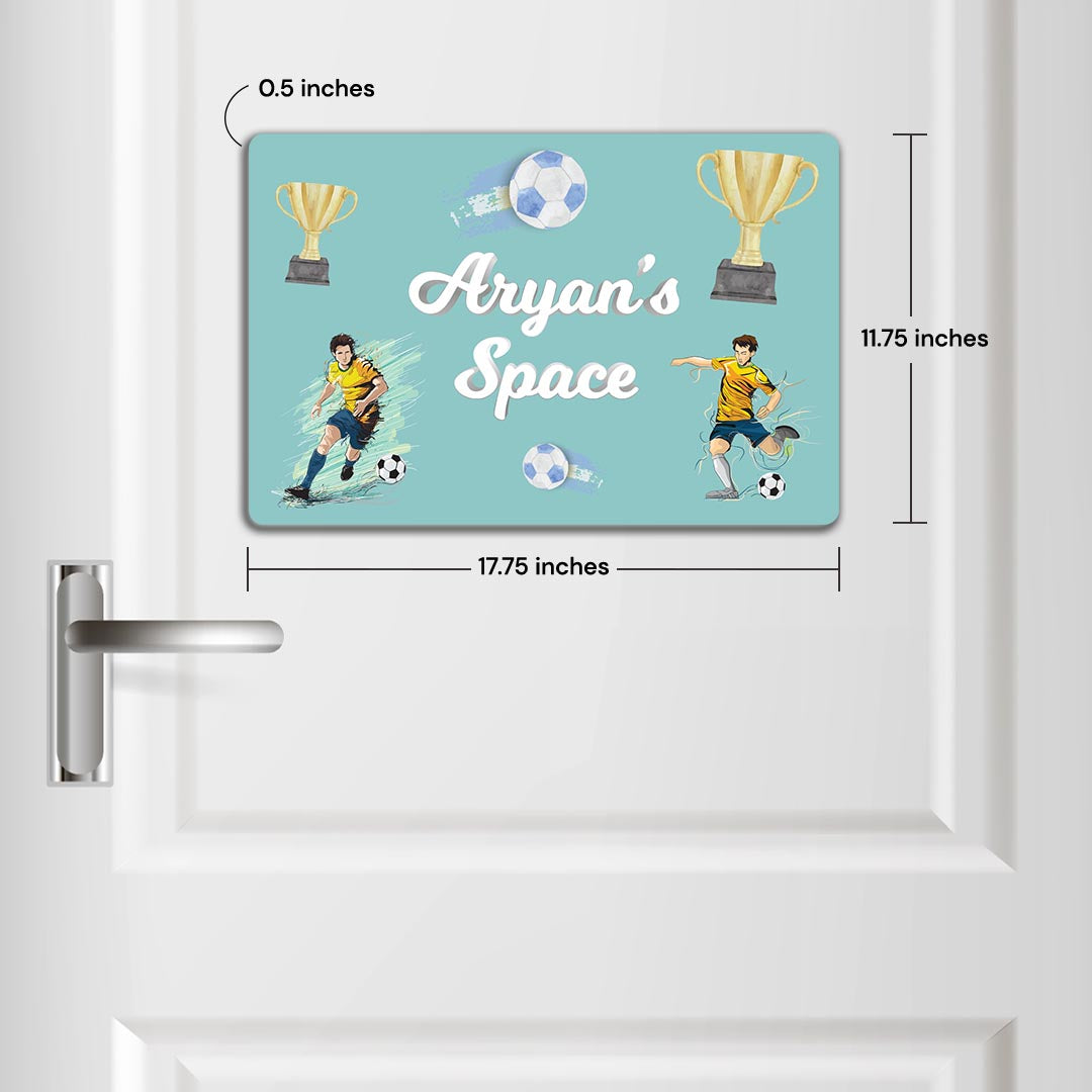 Football Fever Name Plate (Standard) (kids)