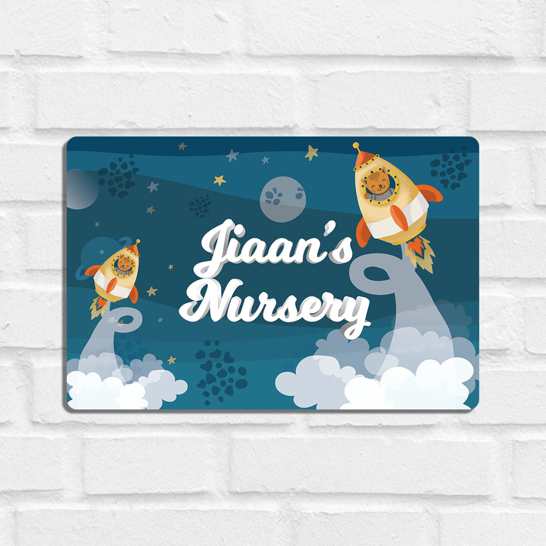 Rocket Bear Name Plate (Standard) (kids)