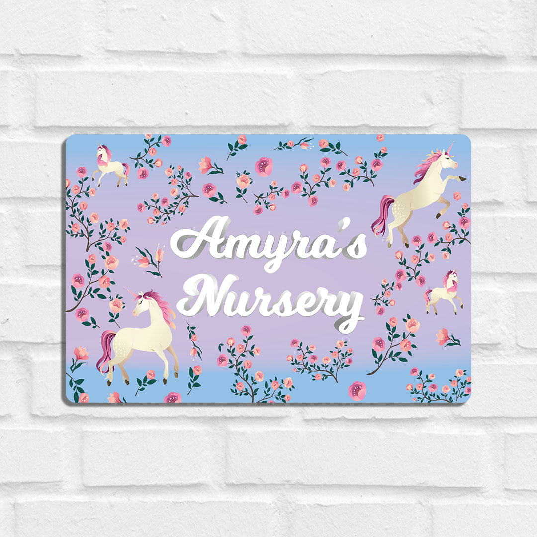 Unicorn Paradise Name Plate (Standard) (kids)