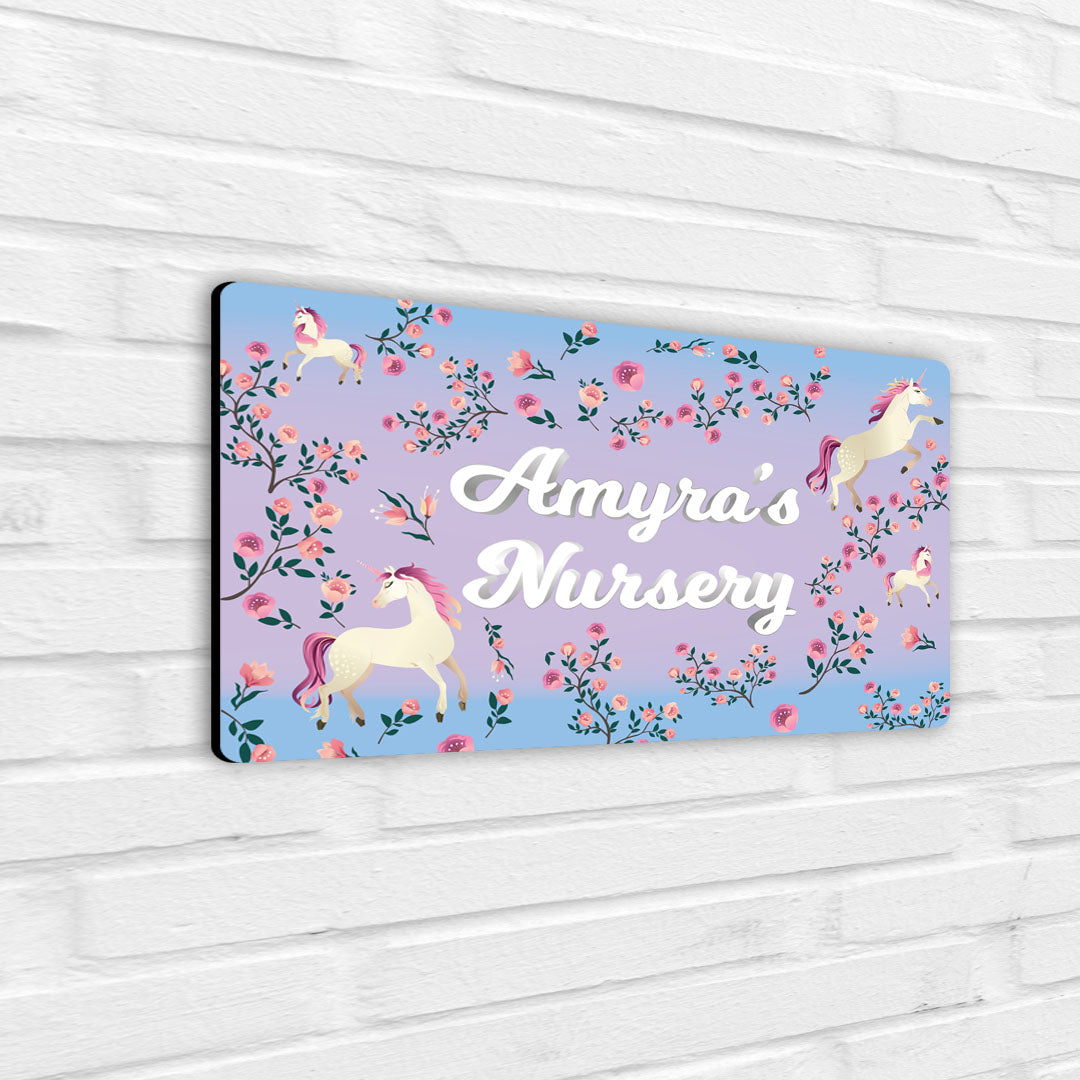 Unicorn Paradise Name Plate (Standard) (kids)