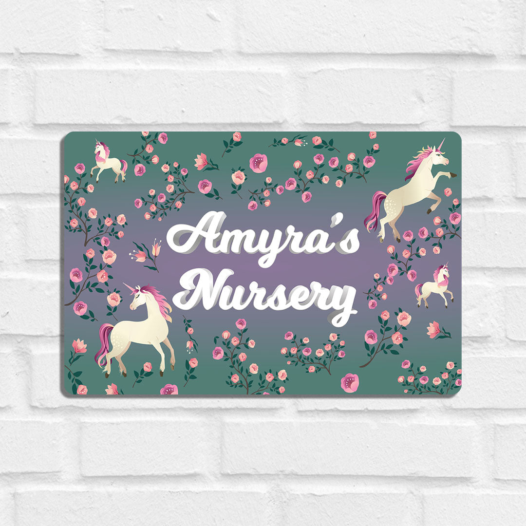 Unicorn Paradise Name Plate (Standard) (kids)