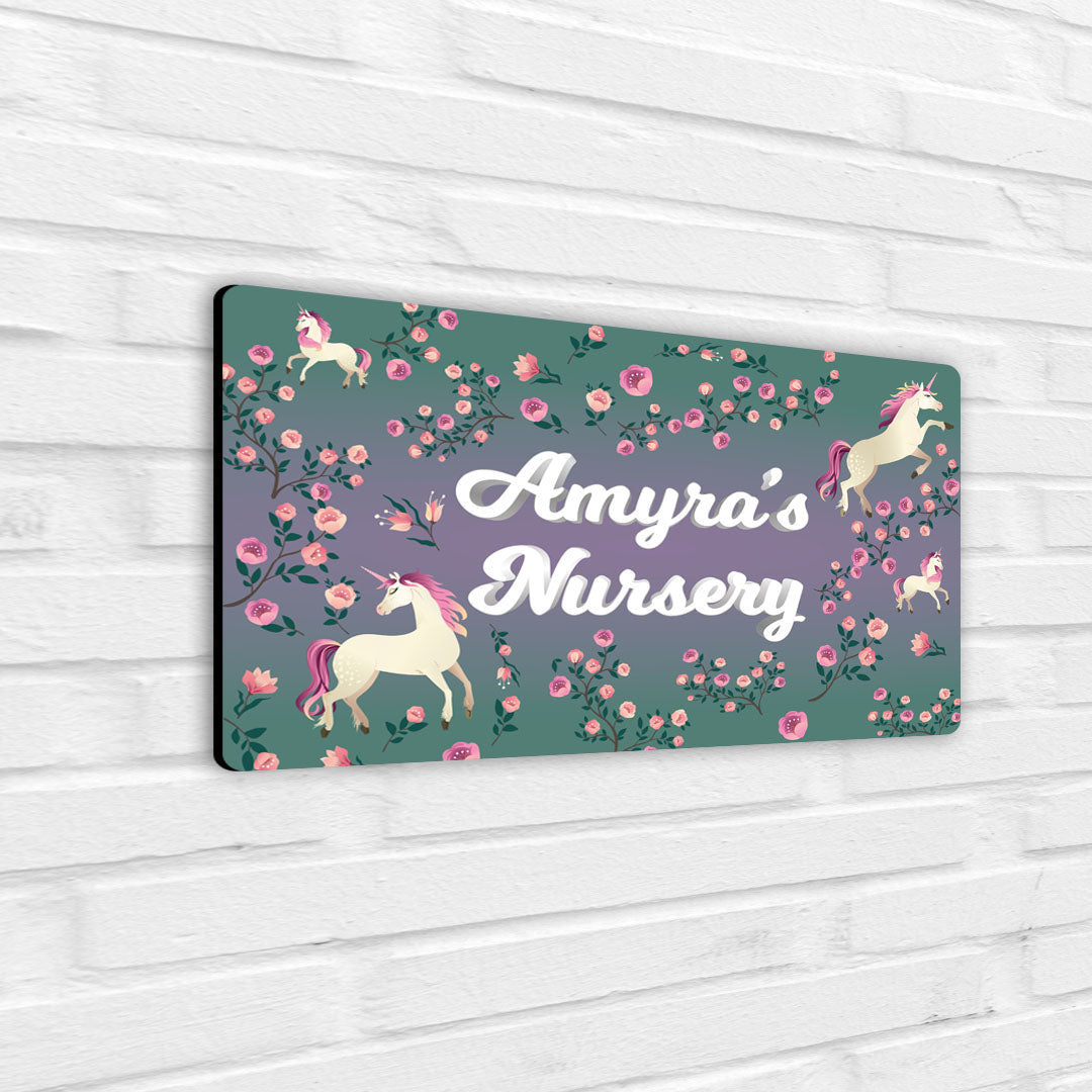 Unicorn Paradise Name Plate (Standard) (kids)