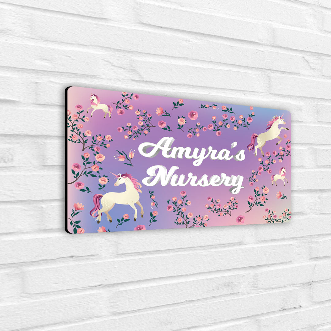 Unicorn Paradise Name Plate (Standard) (kids)