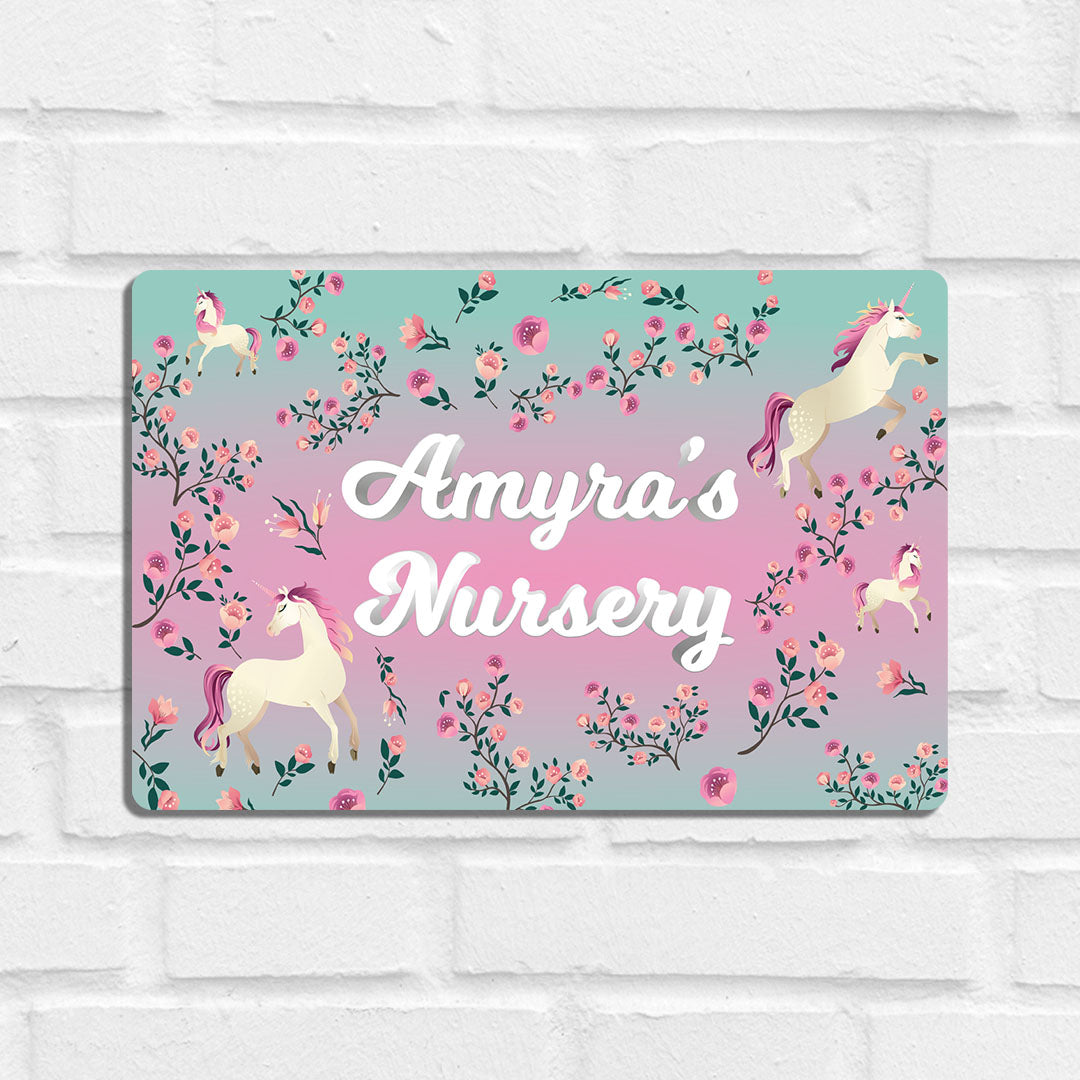 Unicorn Paradise Name Plate (Standard) (kids)