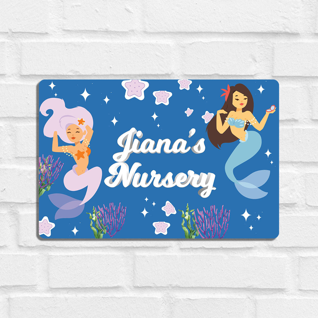 Sassy Mermaid Name Plate (Standard) (kids)