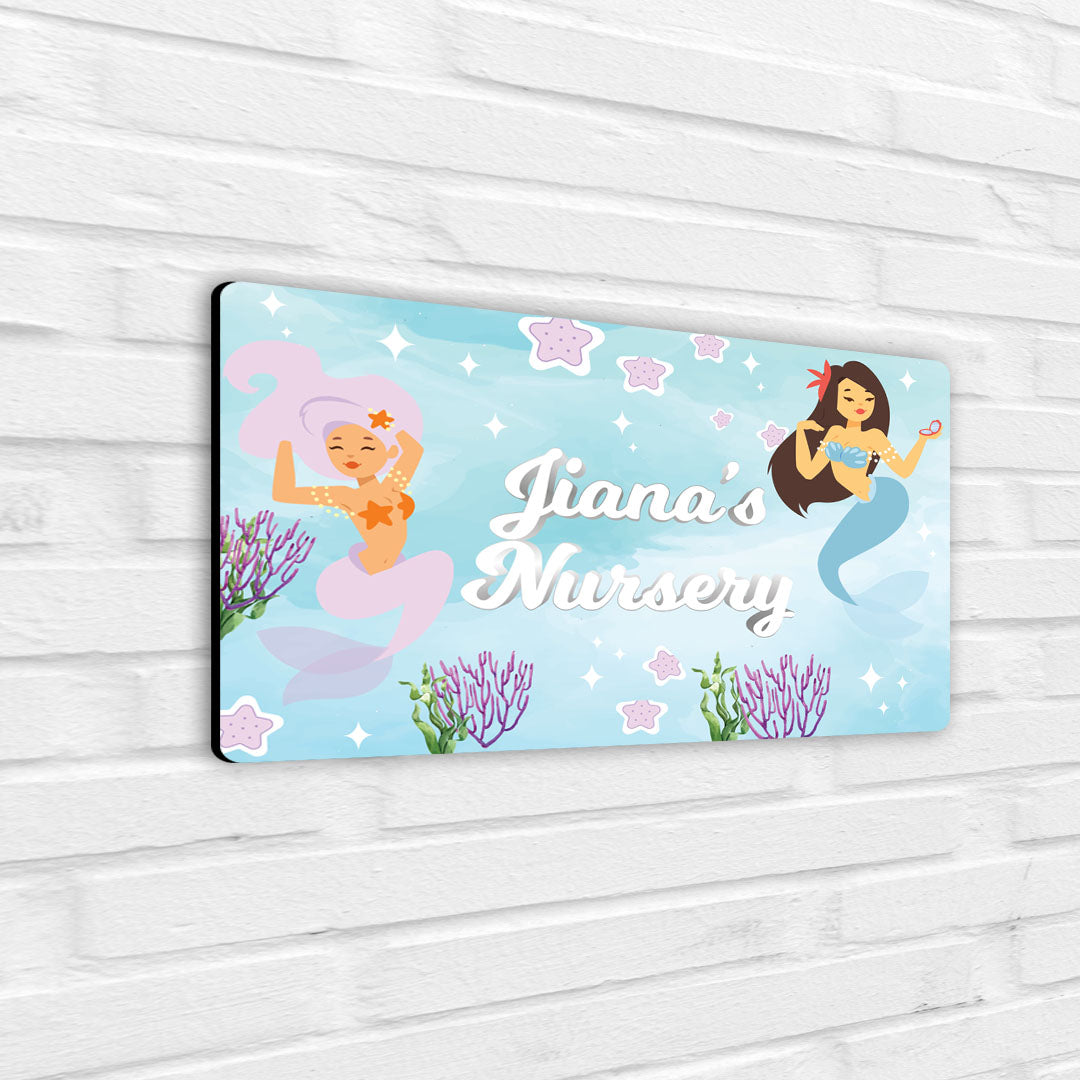 Sassy Mermaid Name Plate (Standard) (kids)