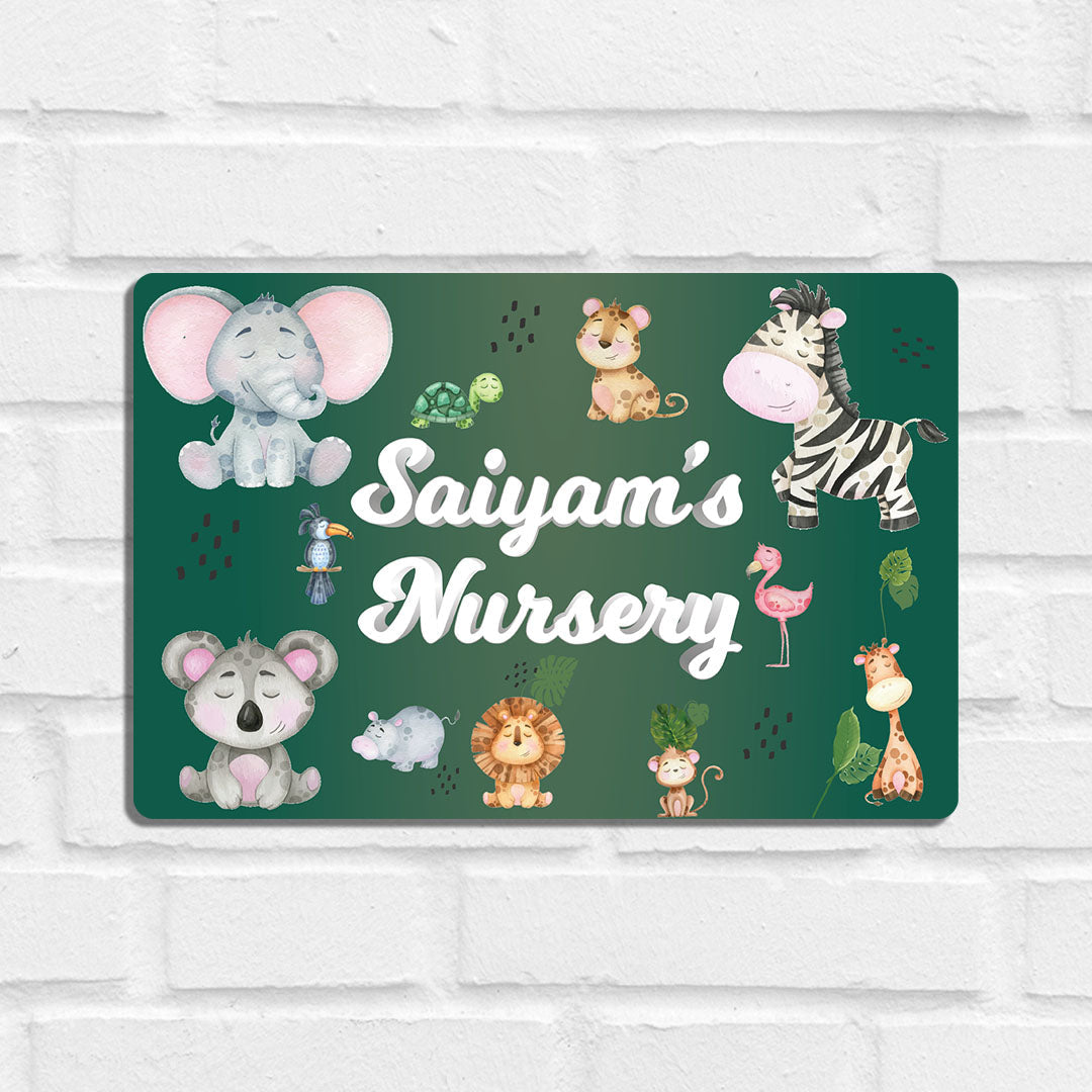 Jungle Friends Name Plate (Standard) (kids)